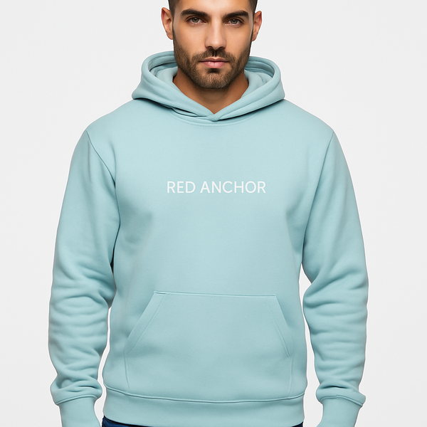 Men's hoodie in aqua green