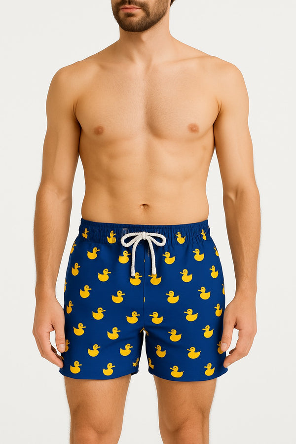 Blue men's costume with yellow ducks