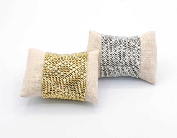 Welded mesh bronze bracelet
