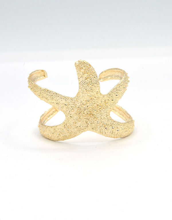 Bracciale dorato stella marina in zamak