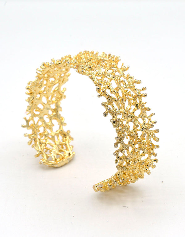Small golden zamak coral bracelet