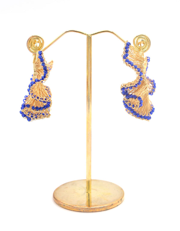 Orecchini bronzo dorati pietrine