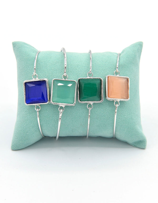 Bracciale rigido con cristallo