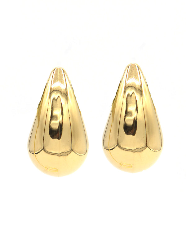 orecchini in acciaio goccia oro