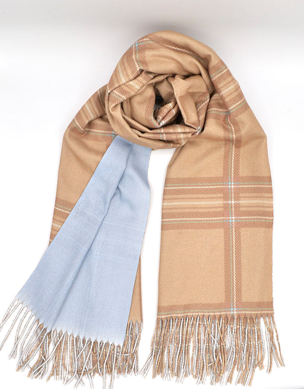 Sciarpa cashmere fantasia bicolore